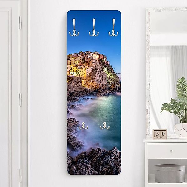 Wandgarderobe Holzpaneel Manarola Cinque Terre günstig online kaufen