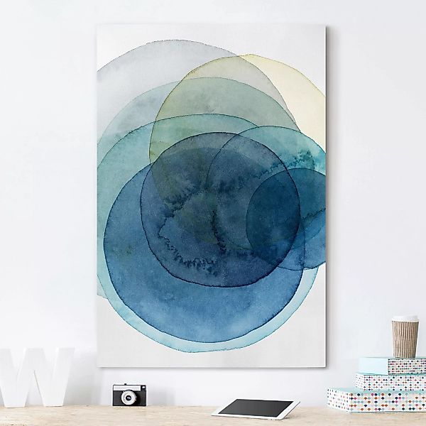 Leinwandbild Abstrakt - Hochformat Urknall - blau günstig online kaufen