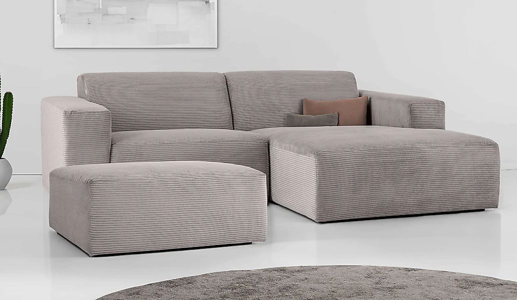 INOSIGN Ecksofa "Koa,228cm, L-Form, Modulsofa, Webstoff, Cord, Struktur", D günstig online kaufen