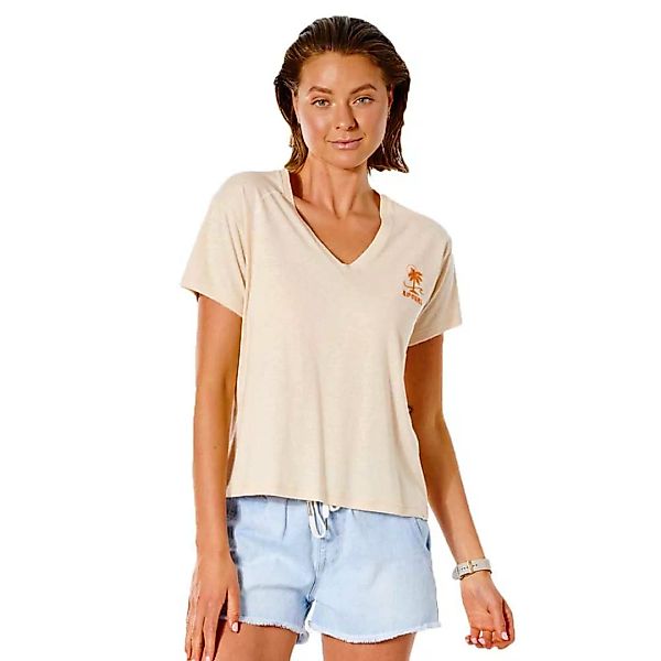 Rip Curl Swc V Neck Kurzärmeliges T-shirt XL Nude günstig online kaufen