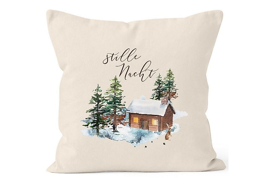 Autiga Dekokissen Weihnachts-Kissenbezug Stille Nacht Weihnachten Winter Sc günstig online kaufen