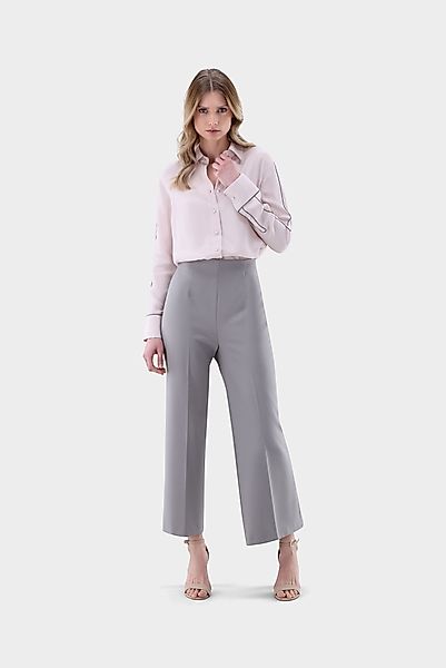Hemdbluse aus Lyocell mit Kontrast-Paspel günstig online kaufen
