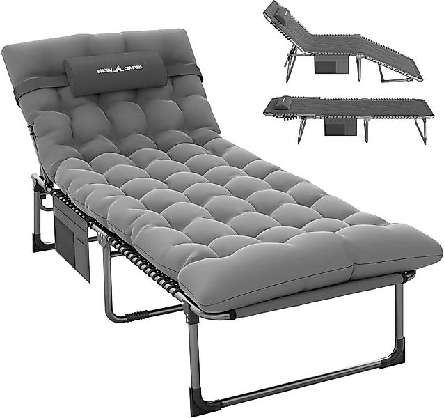 LuxusKollektion Gartenliege Camping Liegestuhl klappbar mit günstig online kaufen