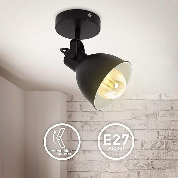 B.K.Licht LED Deckenspot Deckenleuchte 1-flammige Retro günstig online kaufen