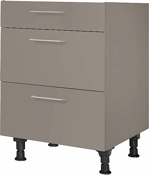 nobilia Unterschrank ""Laser", vormontiert, mit höhenverstellbaren Sockelfü günstig online kaufen