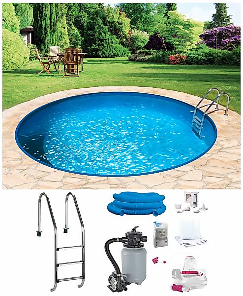 my POOL BWT Rundpool "mit automatischem Akku-Bodensauger BC100+" Tiefe 1,20 günstig online kaufen