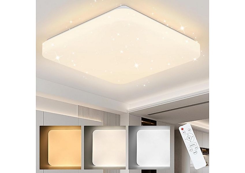 Nettlife LED Deckenleuchte Sternenhimmel Dimmbar mit Fernbedienung 28CM 37W günstig online kaufen