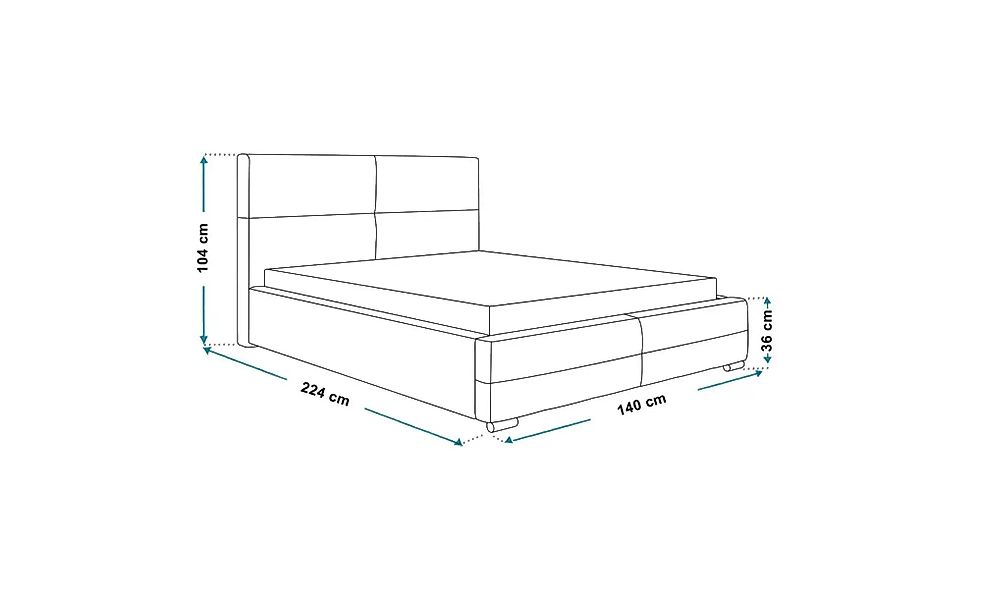 Polsterbett mit Stauraum Sale ¦ grau ¦ Maße (cm): B: 140 H: 104 Betten > Po günstig online kaufen