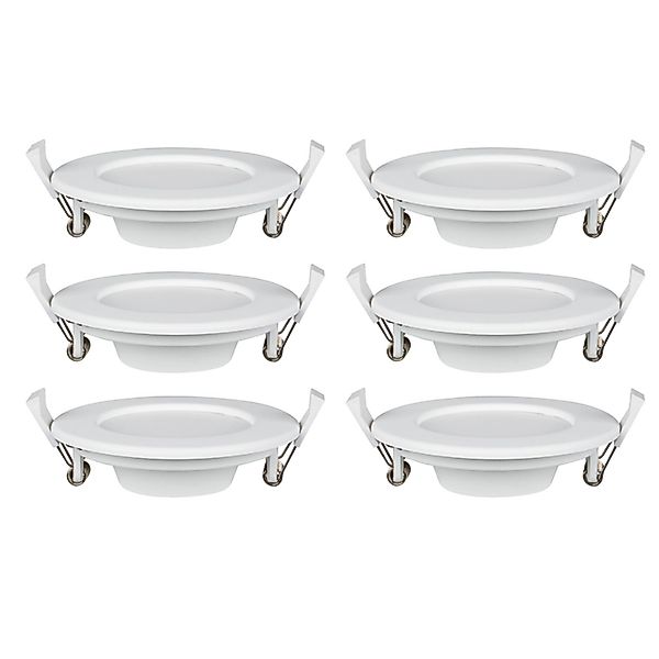 LUXULA LED Downlight Einbauspot 6er Set 6x12W 1190lm CCT 3000K 4000K 6000K günstig online kaufen