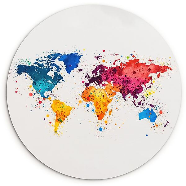 MuchoWow Gemälde Weltkarte - Graffiti - günstig online kaufen