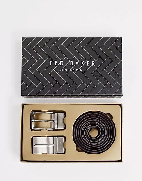 Ted Baker – Gürtel in Geschenkbox-Schwarz günstig online kaufen