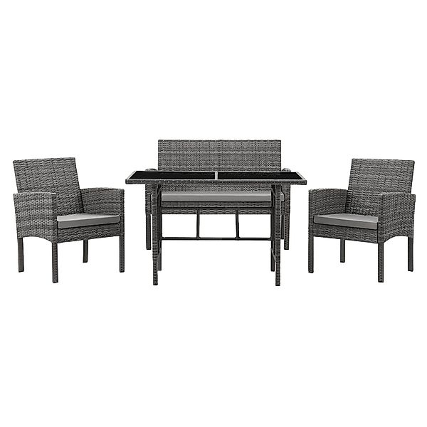 SVITA Gartenlounge-Set BROOKLYN XL, (Set, Essgruppe), Polyrattan, Rattan-Mö günstig online kaufen