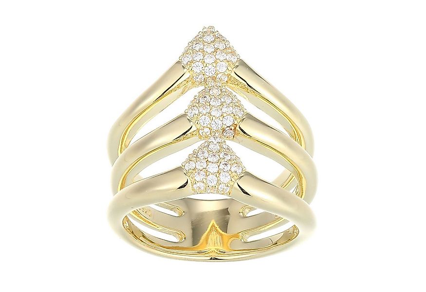 Cavill Silberring Eleganter Damenring 0,44 ct Zirkon, 925er Silber vergolde günstig online kaufen