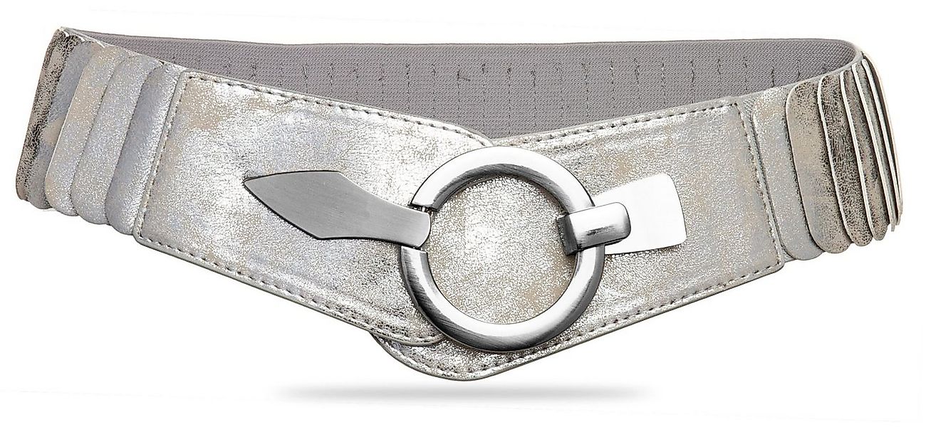 Caspar Taillengürtel GU300 Damen elastischer breiter Stretch Gürtel günstig online kaufen