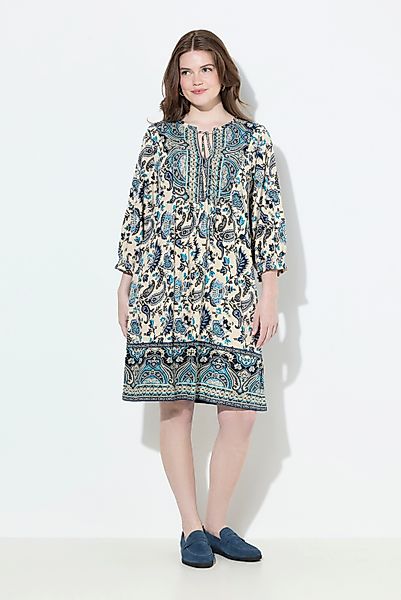 Ulla Popken Minikleid Kleid Boho-Druck A-Linie günstig online kaufen