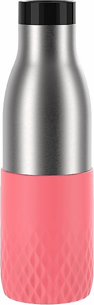Emsa Trinkflasche "Bludrop Sleeve" Edelstahl/Silikon, Quick-Press, 12h warm günstig online kaufen