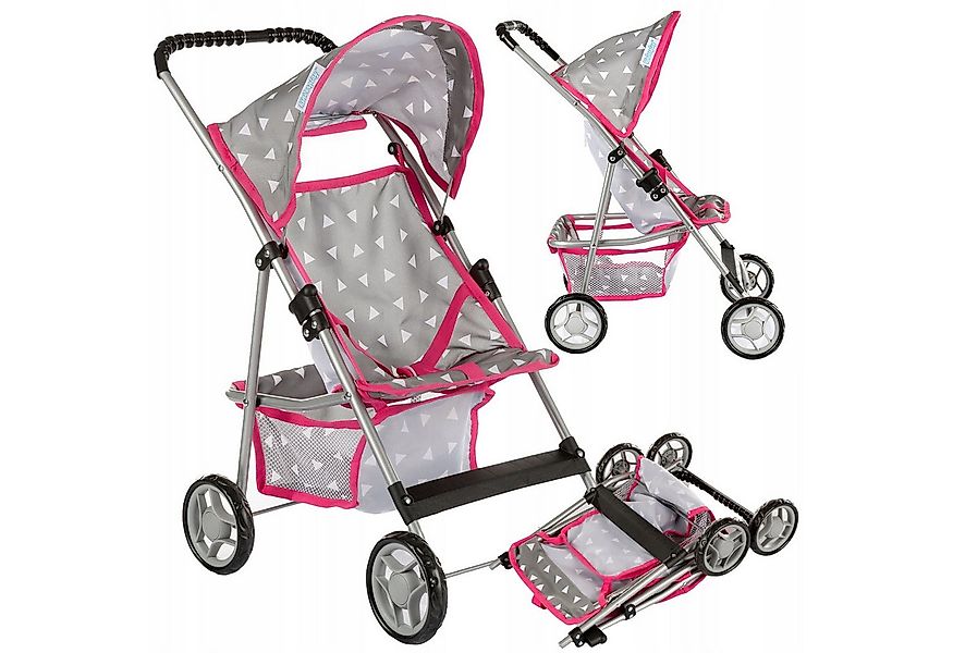 Kinderplay Dolls & Strollers Puppenbuggy Puppenbuggy Grau – Leicht & Klappb günstig online kaufen