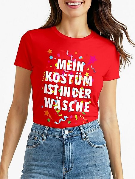 MoonWorks Print-Shirt Damen T-Shirt Fasching Karneval Kostüm Verkleidung La günstig online kaufen