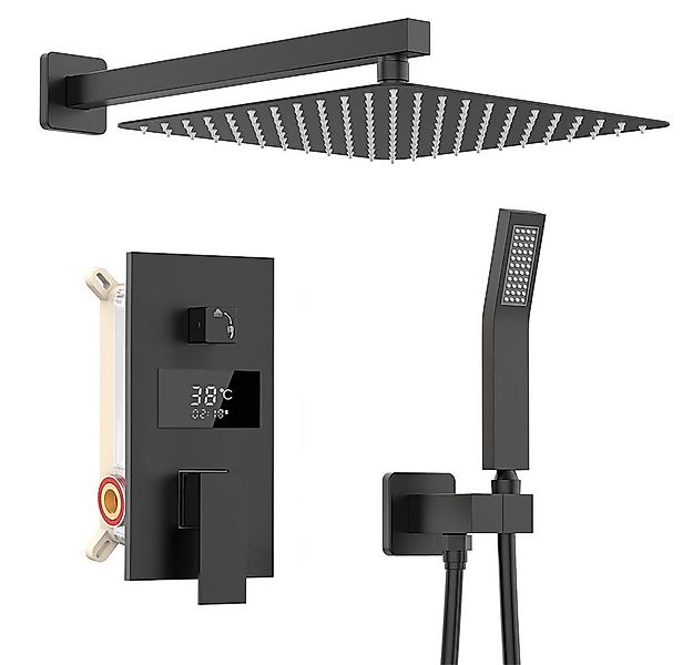 XERSEK Duscharmatur Duscharmatur Regendusche Unterputz Brauseset LED Duschs günstig online kaufen