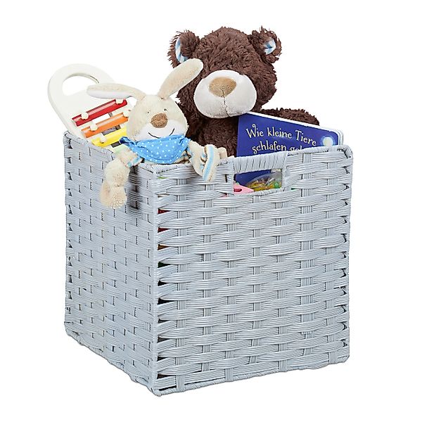 relaxdays Aufbewahrungskorb faltbar, Grau günstig online kaufen