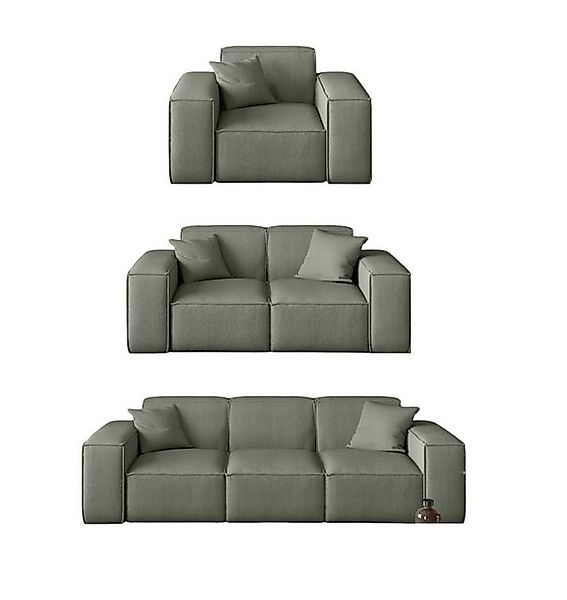 Fun Möbel Polstergarnitur Sofaset Designersofa CELES 3-2-1 in Stoff inkl. 5 günstig online kaufen