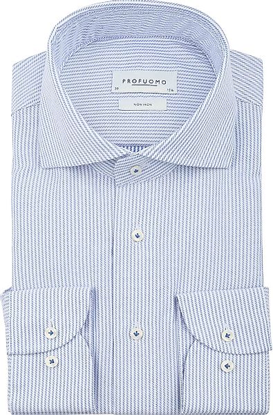 Profuomo Hemd Streifen Hellblau - Größe 39 günstig online kaufen