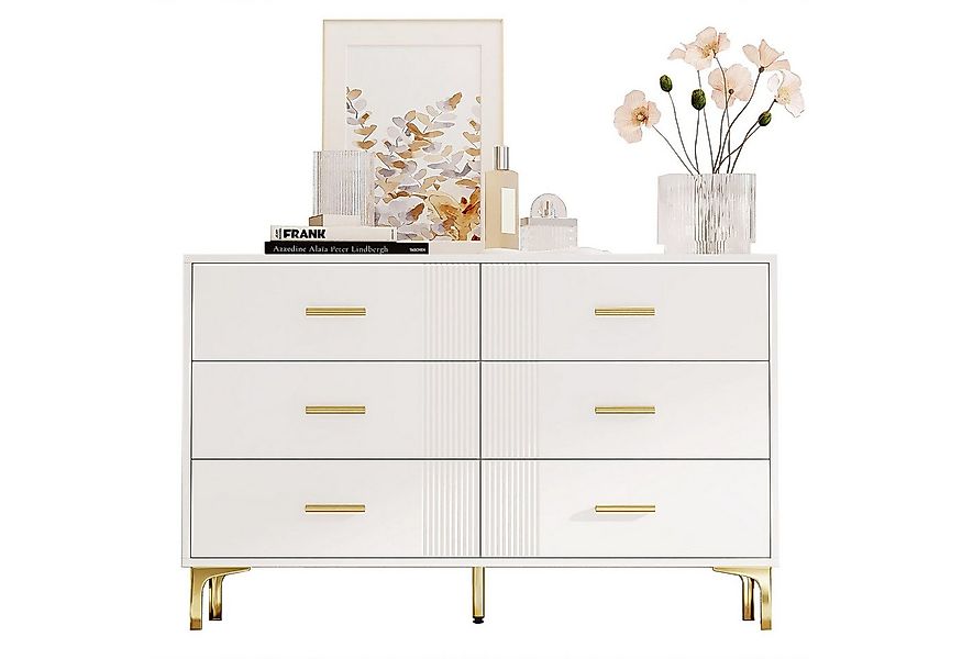 Merax Sideboard mit 6 Schubladen (1 St., Aufbewahrungsschrank Schrank für W günstig online kaufen