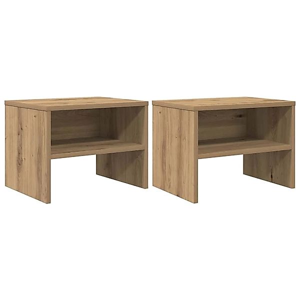 vidaXL Nachttisch 2 Stk Artisan-Eiche 40 x 40 x 30 cm Holzwerkstoff 875006 günstig online kaufen