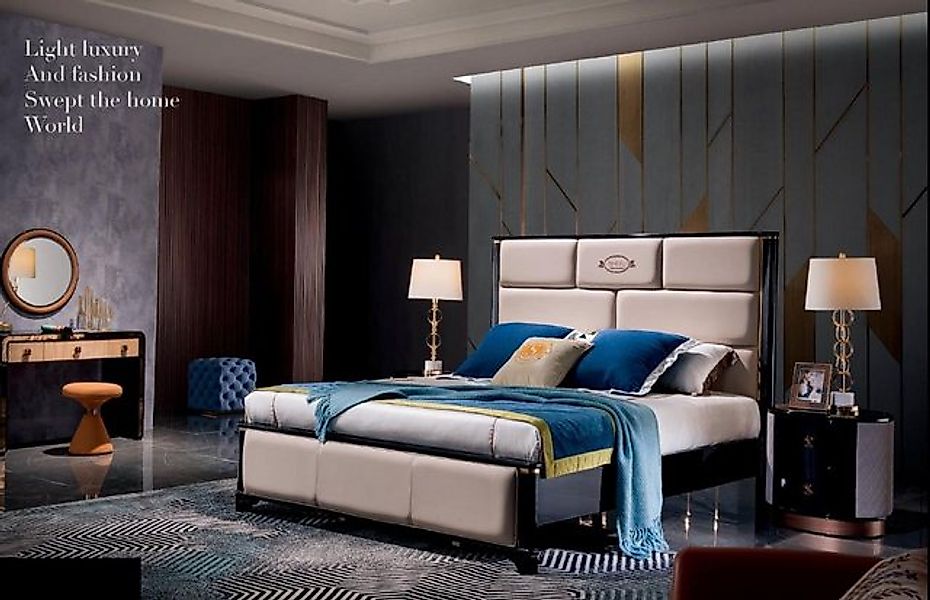 JVmoebel Bett Schlafzimmer Holzbett Echtes Holz Betten Hotel 180x200 Stil M günstig online kaufen