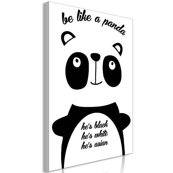 Wandbild - Be Like a Panda (1 Part) Vertical günstig online kaufen
