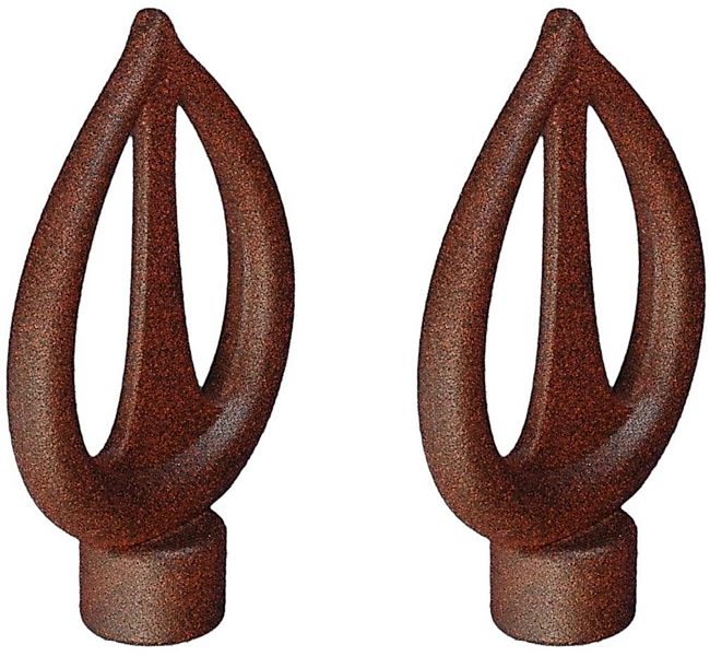 Liedeco Gardinenstangen-Endstück Flamme, Gardinen, (Set, 2-St), günstig online kaufen