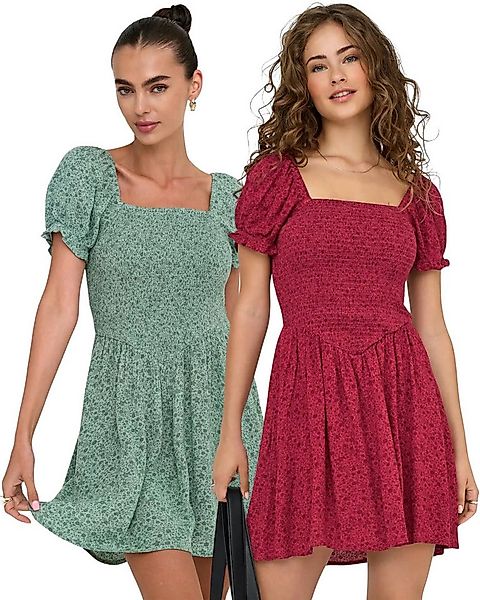 ONLY Minikleid (Set, 2er-Pack) florales Muster günstig online kaufen