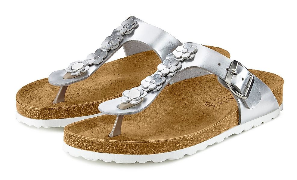 LASCANA Sandale, Pantolette, offener Schuh, Sommerschuh, Zehentrenner mit k günstig online kaufen