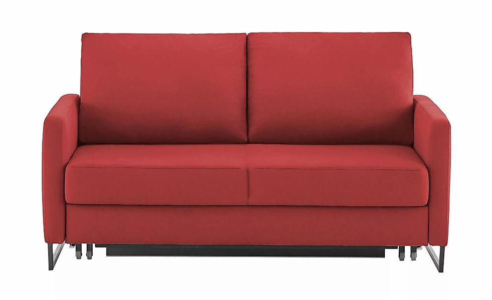 Schlafsofa aus Flachgewebe Fürth ¦ rot ¦ Maße (cm): B: 160 H: 90 T: 95.0 Po günstig online kaufen