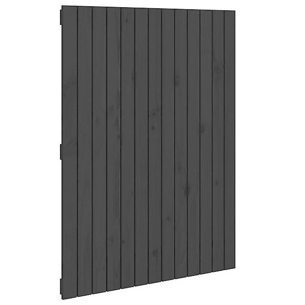 vidaXL Bett, Wand-Kopfteil Grau 82,5x3x110 cm Massivholz Kiefer günstig online kaufen