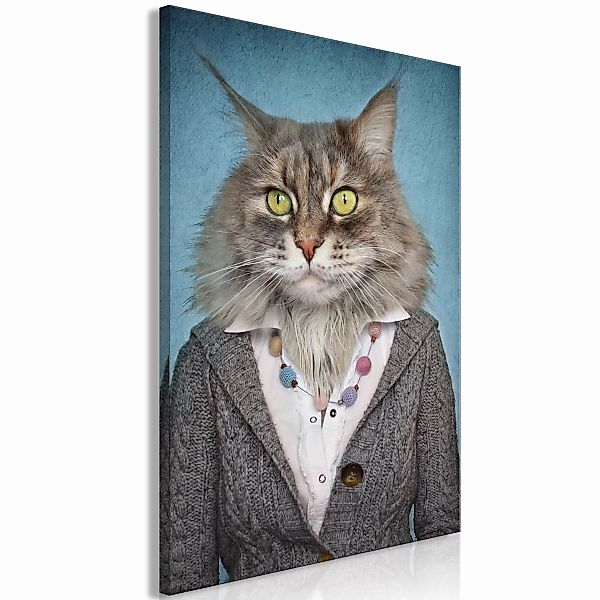 Wandbild - Mrs. Cat (1 Part) Vertical günstig online kaufen