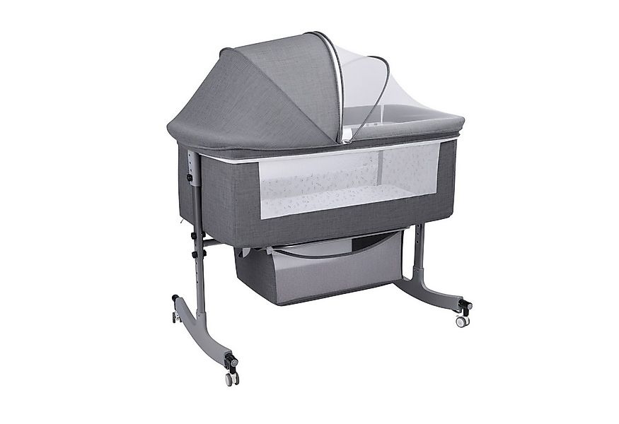 Rutaqian Babybett 3in1 Baby Beistellbett Reisebett Babybett mit Moskitonetz günstig online kaufen