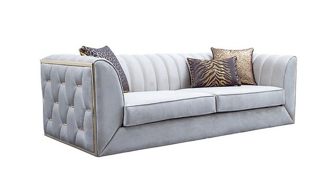 JVmoebel Sofa Sofa 3 Sitzer Elegantes Modern Luxus Design Holz Möbel Polste günstig online kaufen