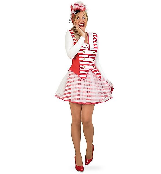 Fries Kostüm Damen Rock Kölle Alaaf Köln Karneval Fasching Party Rot Weiß günstig online kaufen