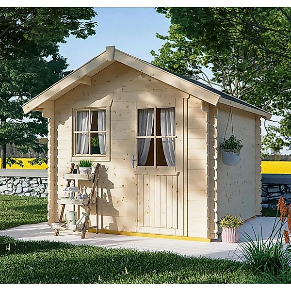 Skan Holz Holz-Gartenhaus Porto 1 Natur 250 cm x 200 cm günstig online kaufen