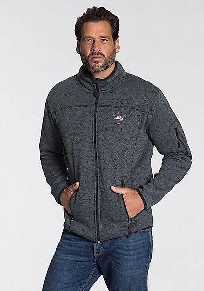 Mans World Strickfleecejacke, für die Übergangszeit, mit Reißverschlusstasc günstig online kaufen