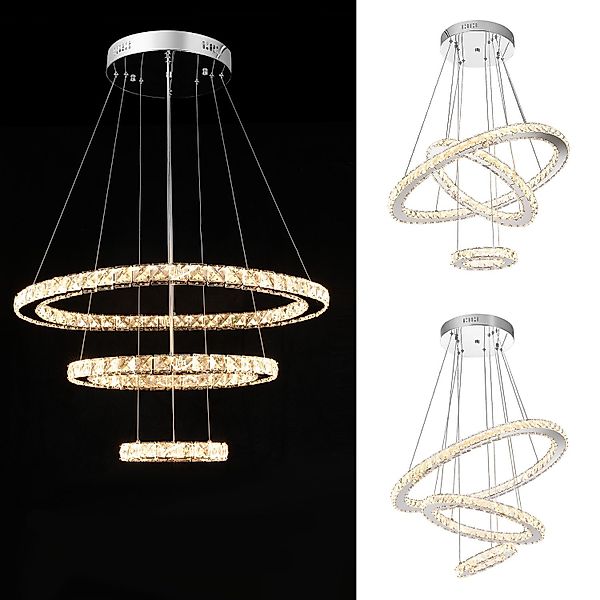 oyajia Deckenleuchte Moderne Drei Ringe LED günstig online kaufen