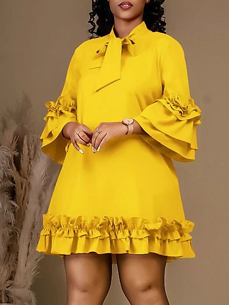 ZWY Dirndl Lässiges langes Damenkleid Komfortabel Bequem Zart Elegant günstig online kaufen