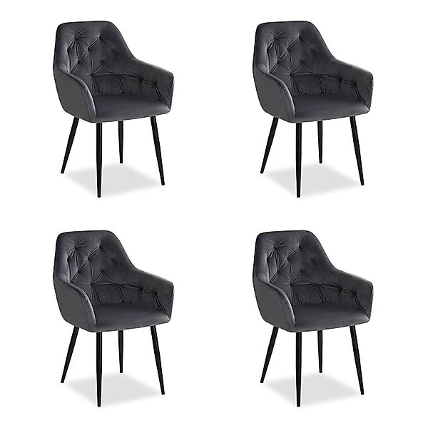 Homestyle4u Polsterstuhl mit Armlehne Sessel Esszimmerstuhl günstig online kaufen