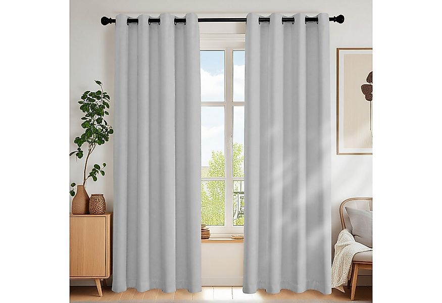 Simloveve Verdunkelungsvorhang 2er-Set Gardinen Blickdichte Thermo Vorhang günstig online kaufen