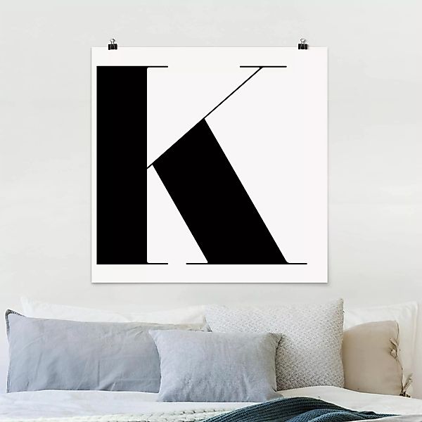 Poster Buchstabe - Quadrat Antiqua Letter K günstig online kaufen