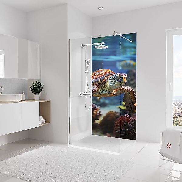 Schulte Badrückwand DecoDesign Foto Motiv Schildkröte, günstig online kaufen