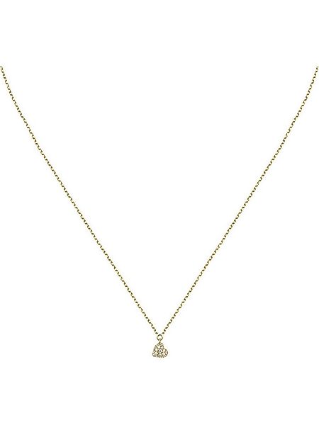 FAVS Collier FAVS Damen-Kette 375er Gelbgold 17 Zirkonia Herz günstig online kaufen