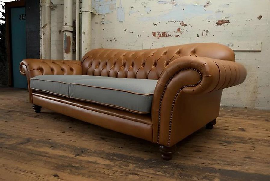 Xlmoebel Sofa Chesterfield Sofa mit Kunstlederbezug im klassischen Design, günstig online kaufen