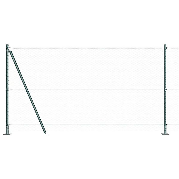 vidaXL Zaunpfosten Grün 10 x 1,2 m 25 mm Maschenweite Stahl und PVC 3353485 günstig online kaufen